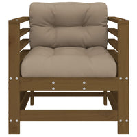 Sedie da Giardino con Cuscini 2pz Ambra Legno Massello di Pino 825677