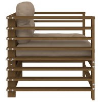 Sedie da Giardino con Cuscini 2pz Ambra Legno Massello di Pino 825677