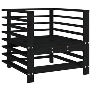 Sedie da Giardino con Cuscini 2pz Legno Massello di Pino Nero 825678