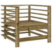 Sedie da Giardino con Cuscini 2 pz in Legno Impregnato di Pino 825680