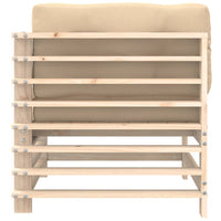 Divani Angolari con Cuscini 2 pz in Legno Massello di Pino 825681