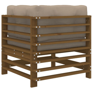 Divani Angolari con Cuscini 2pz Ambra in Legno Massello di Pino 825684