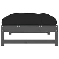 Poggiapiedi da Giardino 120x80 cm Legno Massello di Pino Grigio 825739