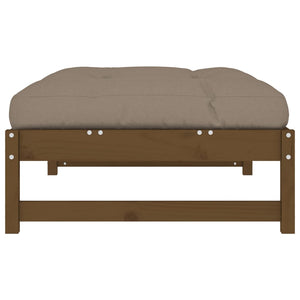 Poggiapiedi Giardino Marrone Ambra 120x80cm Legno Massello Pino 825740