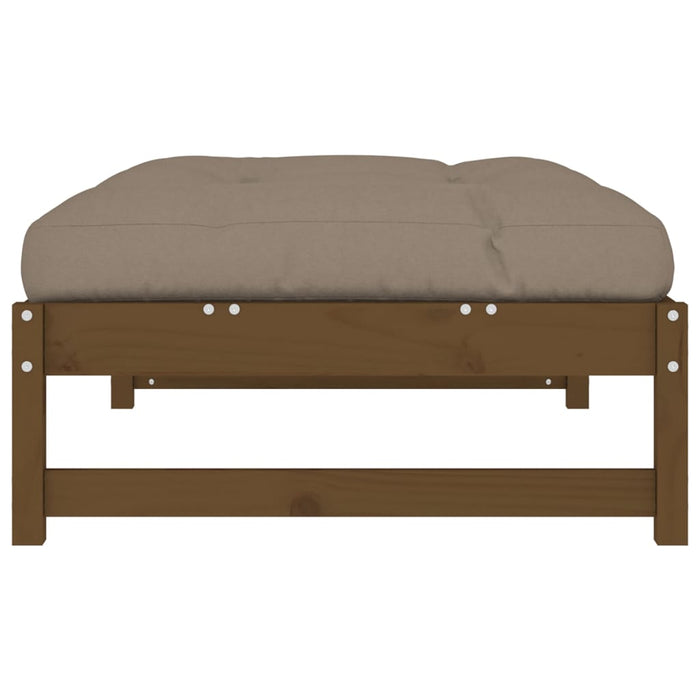 Poggiapiedi Giardino Marrone Ambra 120x80cm Legno Massello Pino 825740