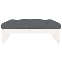 Poggiapiedi da Giardino 120x80 cm Legno Massello di Pino Bianco