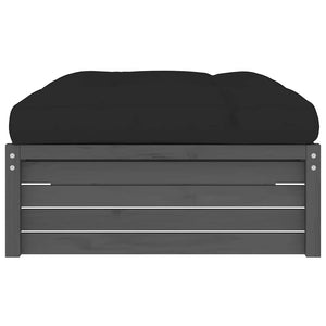 Poggiapiedi da Giardino 120x80 cm Legno Massello di Pino Grigio 825767