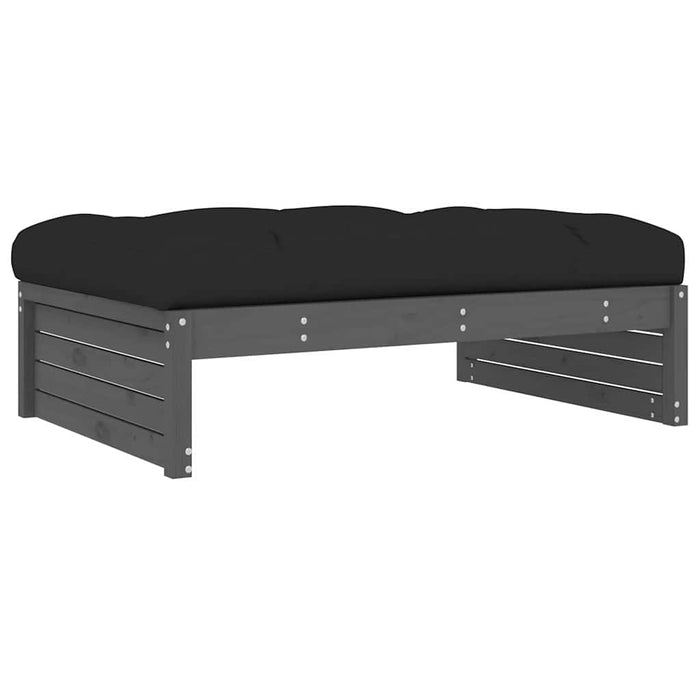 Poggiapiedi da Giardino 120x80 cm Legno Massello di Pino Grigio 825767