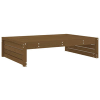 Poggiapiedi Giardino Marrone Ambra 120x80cm Legno Massello Pino 825768