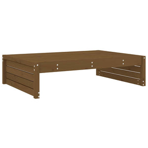 Poggiapiedi Giardino Marrone Ambra 120x80cm Legno Massello Pino 825768