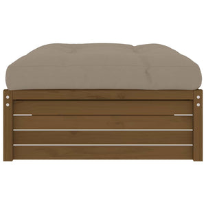 Poggiapiedi Giardino Marrone Ambra 120x80cm Legno Massello Pino 825768