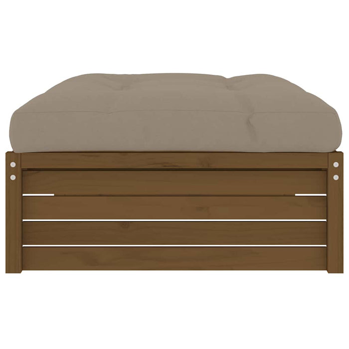 Poggiapiedi Giardino Marrone Ambra 120x80cm Legno Massello Pino 825768