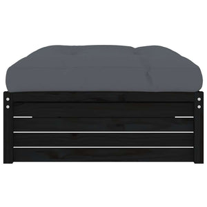 Poggiapiedi da Giardino 120x80 cm Legno Massello di Pino Nero 825769