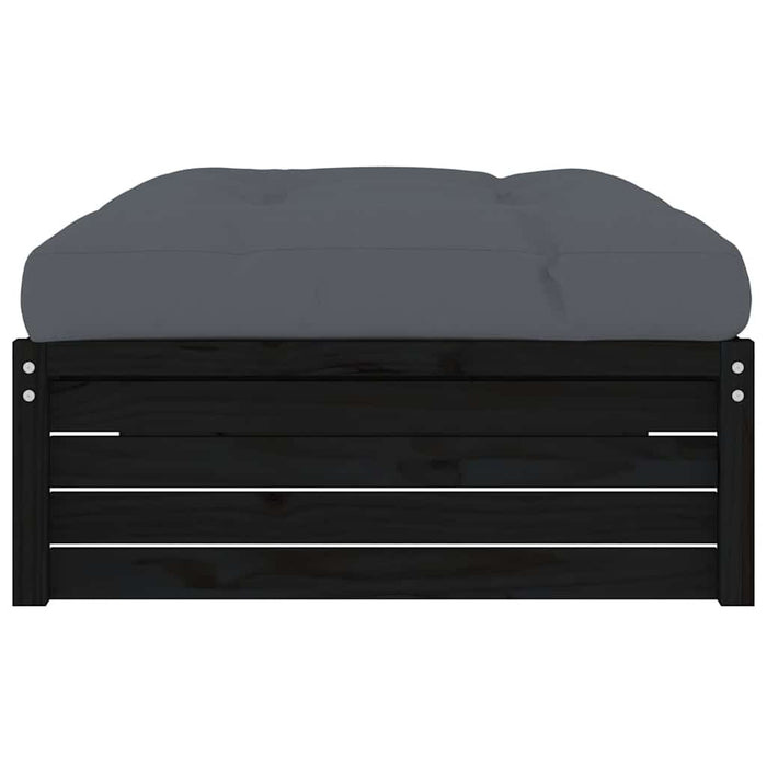 Poggiapiedi da Giardino 120x80 cm Legno Massello di Pino Nero 825769