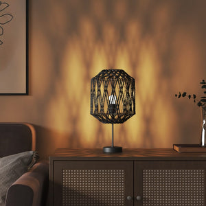 Paralume Nero Ã˜23x28 cm Ferro e Cartacod mxl 80191