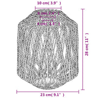 Paralume Nero Ø23x28 cm Ferro e Carta 364362