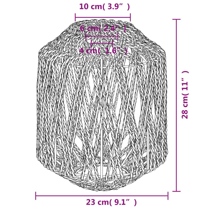 Paralume Nero Ø23x28 cm Ferro e Carta 364362