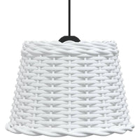 Paralume da Soffitto Bianco Ø30x20 cm in Vimini