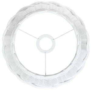 Paralume da Soffitto Bianco Ø30x20 cm in Vimini