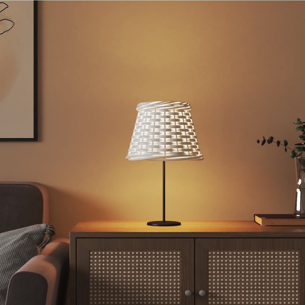 Paralume Bianco Ø15x12 cm in Vimini 364380