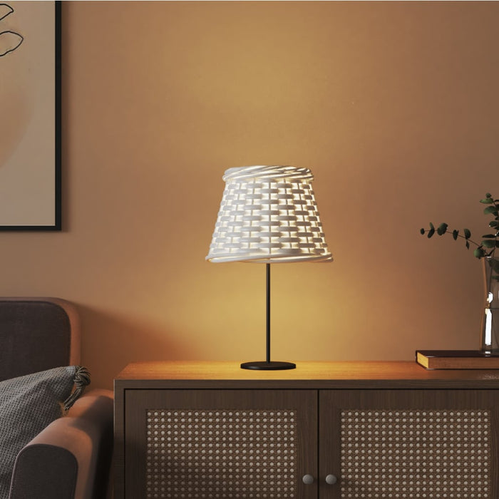 Paralume Bianco Ø15x12 cm in Vimini 364380