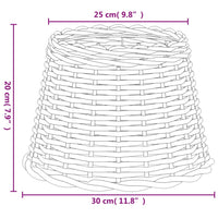 vidaXL Paralume Bianco Ø30x20 cm in Vimini