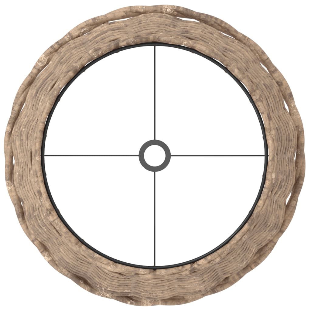 Paralume Marrone Ø25x17 cm in Vimini 364390