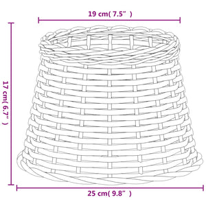 Paralume Marrone Ø25x17 cm in Vimini