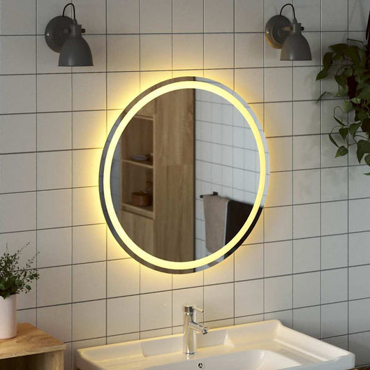 Specchio da Bagno-Specchio per il bagno  LED 70 cm Rotondo