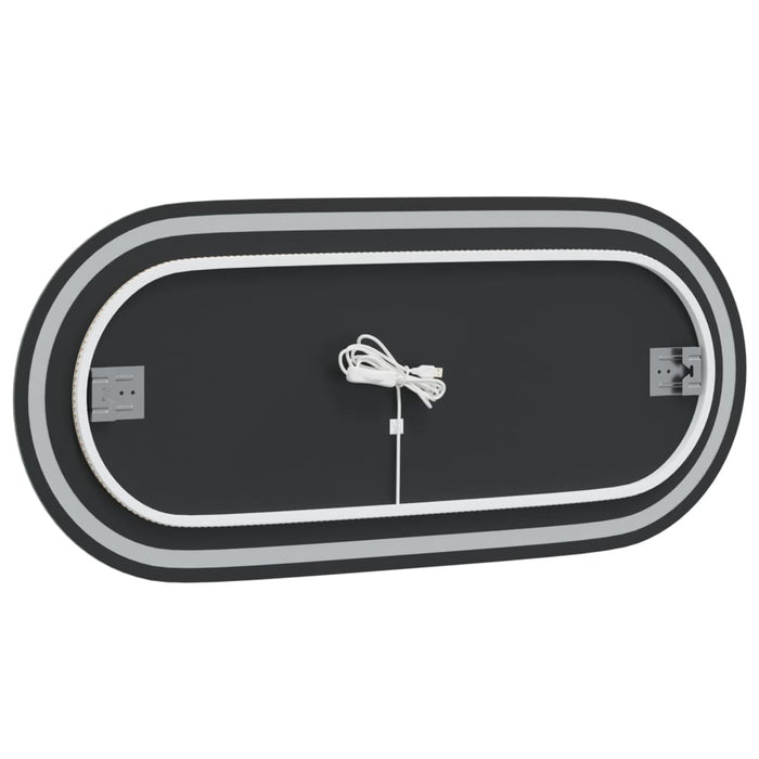 vidaXL Specchio da Bagno LED 100x45 cm Ovale