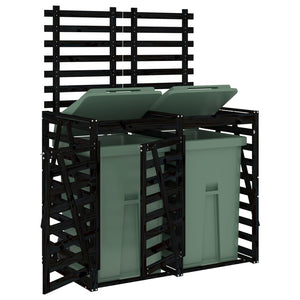 Copribidone Doppio Nero in Legno Massello di Pino 3157689