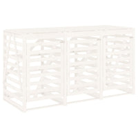 Copribidone Triplo Bianco in Legno Massello di Pino 3157692