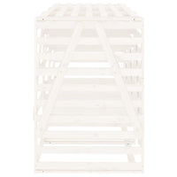 Copribidone Triplo Bianco in Legno Massello di Pino 3157692