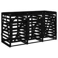 Copribidone Triplo Nero in Legno Massello di Pino 3157695