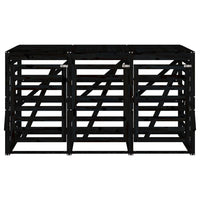 Copribidone Triplo Nero in Legno Massello di Pino 3157695