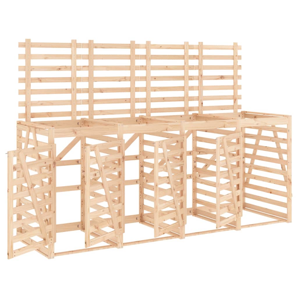 Copribidone Quadruplo in Legno Massello di Pino 3157697