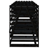 Copribidone Quadruplo Nero in Legno Massello di Pino 3157701