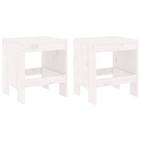 Set da Bistrot da Giardino 3pz Bianco in Legno Massello di Pino 3157704