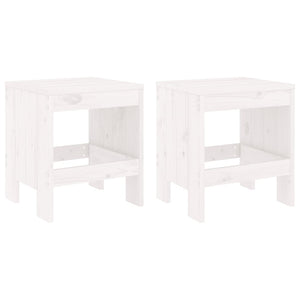 Set da Bistrot da Giardino 3pz Bianco in Legno Massello di Pino 3157704