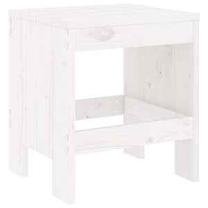 Set da Bistrot da Giardino 3pz Bianco in Legno Massello di Pino 3157704