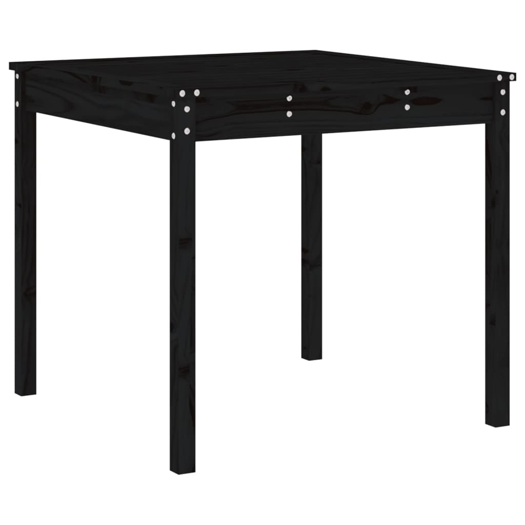 Set da Bistrot da Giardino 3 pz Nero in Legno Massello di Pino 3157707