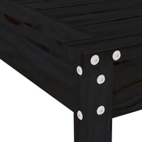 Set da Bistrot da Giardino 3 pz Nero in Legno Massello di Pino 3157707