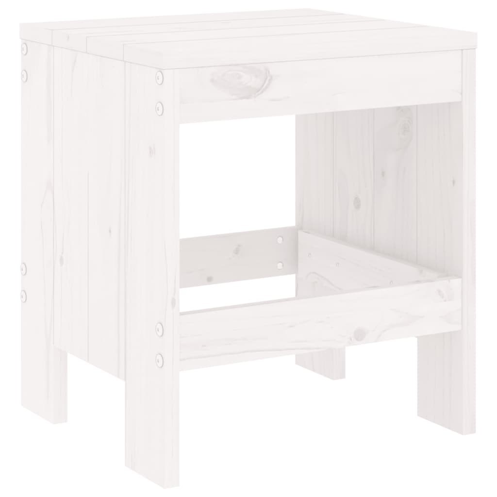 Set da Pranzo per Giardino 13pz Bianco Legno Massello di Pino 3157722