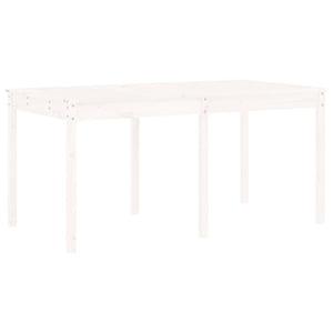 Set da Pranzo per Giardino 13pz Bianco Legno Massello di Pino 3157722