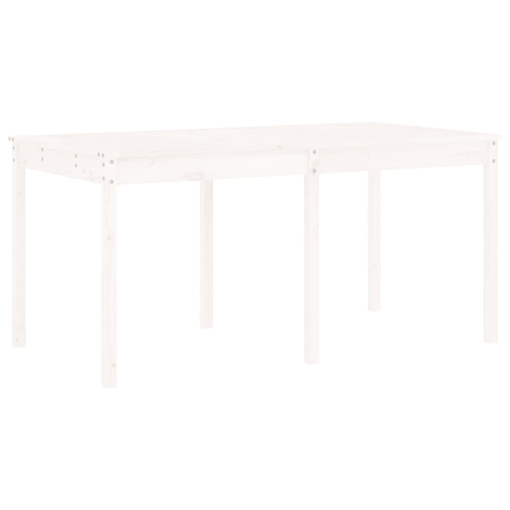 Set da Pranzo per Giardino 13pz Bianco Legno Massello di Pino 3157722