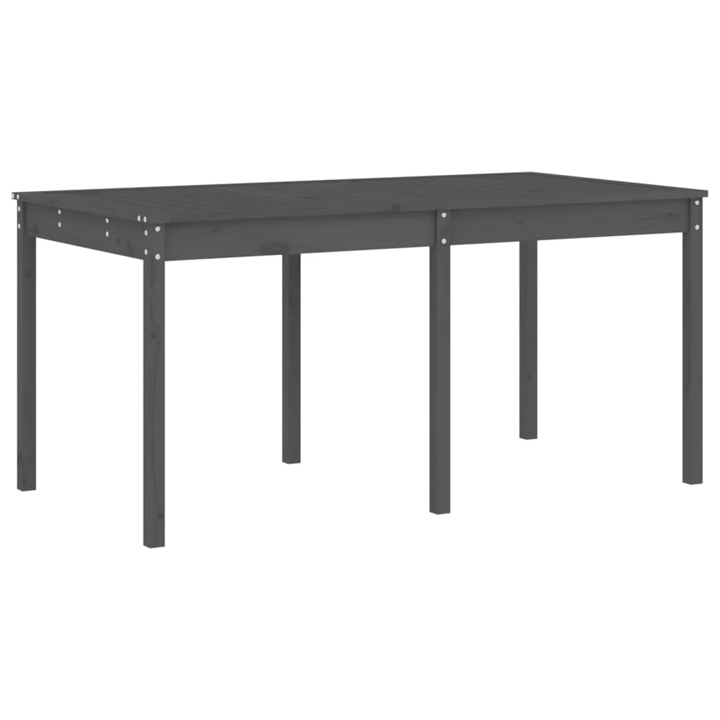 Set da Pranzo per Giardino 13pz Grigio Legno Massello di Pino 3157723