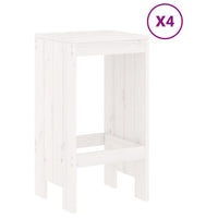 Set Bar da Giardino 5 pz Bianco in Legno Massello di Pino 3157740
