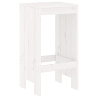 Set Bar da Giardino 7 pz Bianco in Legno Massello di Pino 3157752