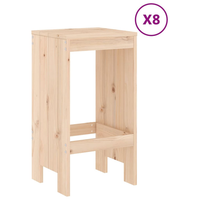 Set Bar da Giardino 9 pz in Legno Massello di Pino 3157757