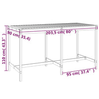 Set Bar da Giardino 9 pz in Legno Massello di Pino 3157757